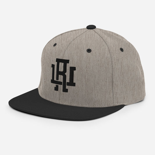 Heather/Black Snapback Hat