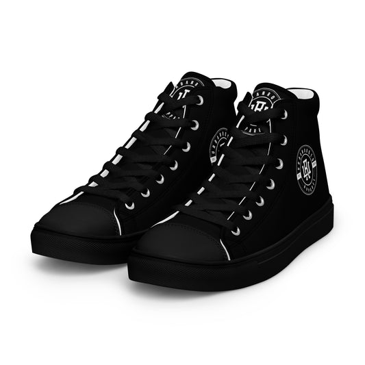 Black/White high top canvas shoes